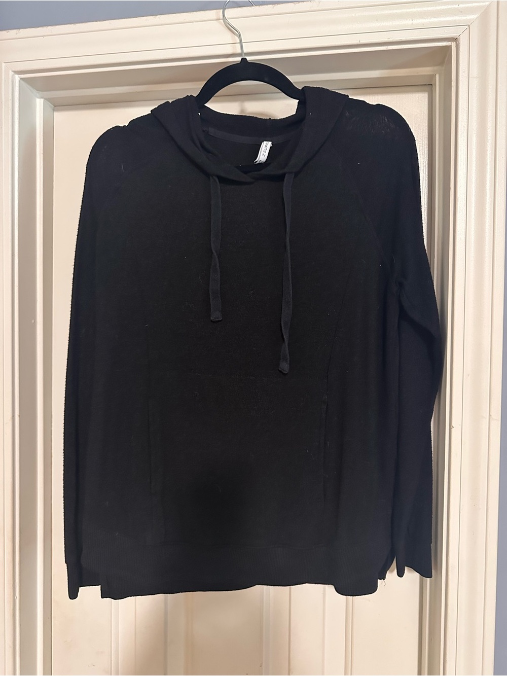 Z Supply Black Hooded Knit Sweater
